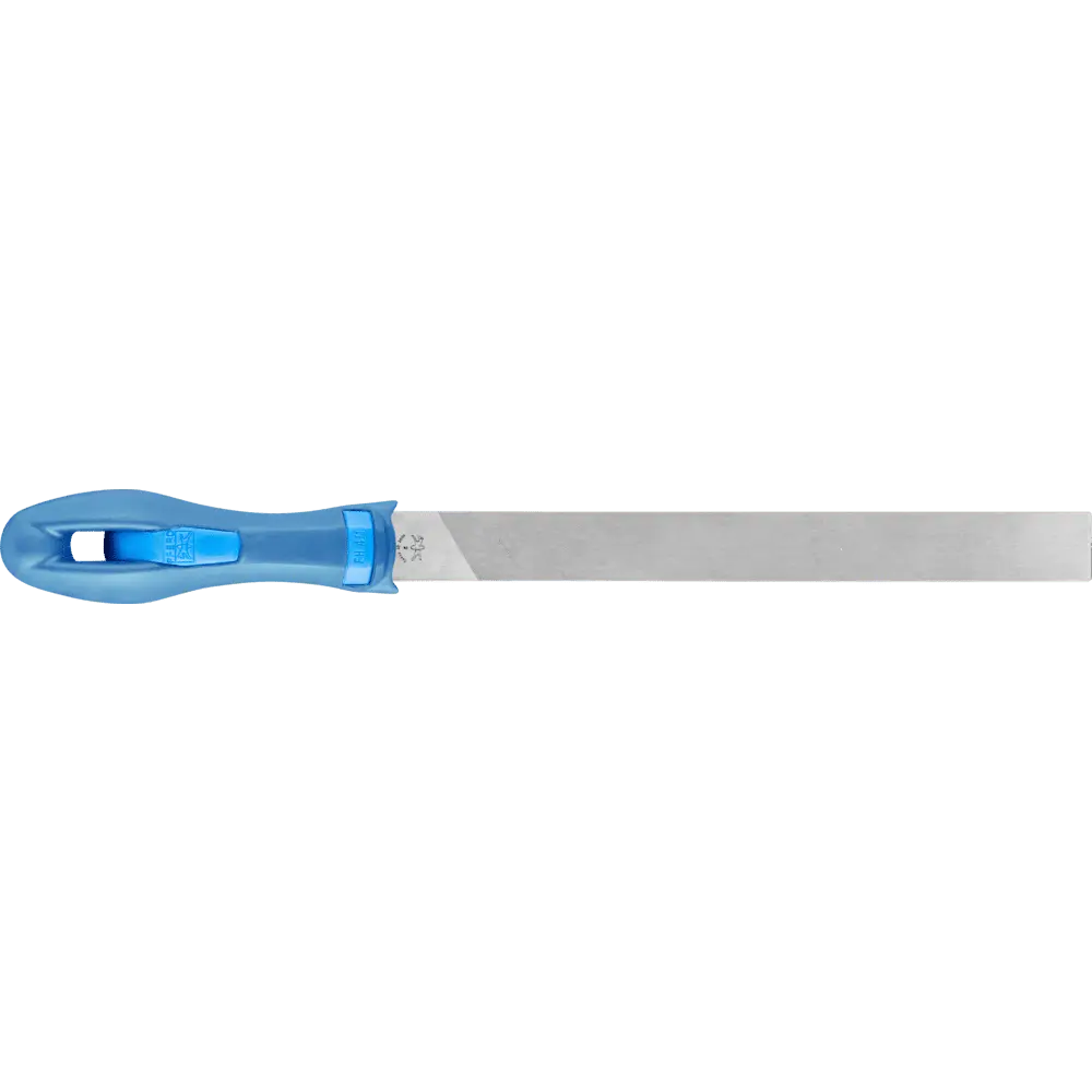 Produktfoto 1 von PFERD TOOLS Mühlsägefeile mit Heft runde Kanten Flachstumpf 250mm Hieb 2 universell zum Schärfen