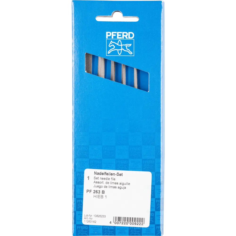 Produktfoto 1 von PFERD TOOLS Präzisions-Nadelfeilen-Set 6-tlg. 160mm Schweizer Hieb 1, mittel