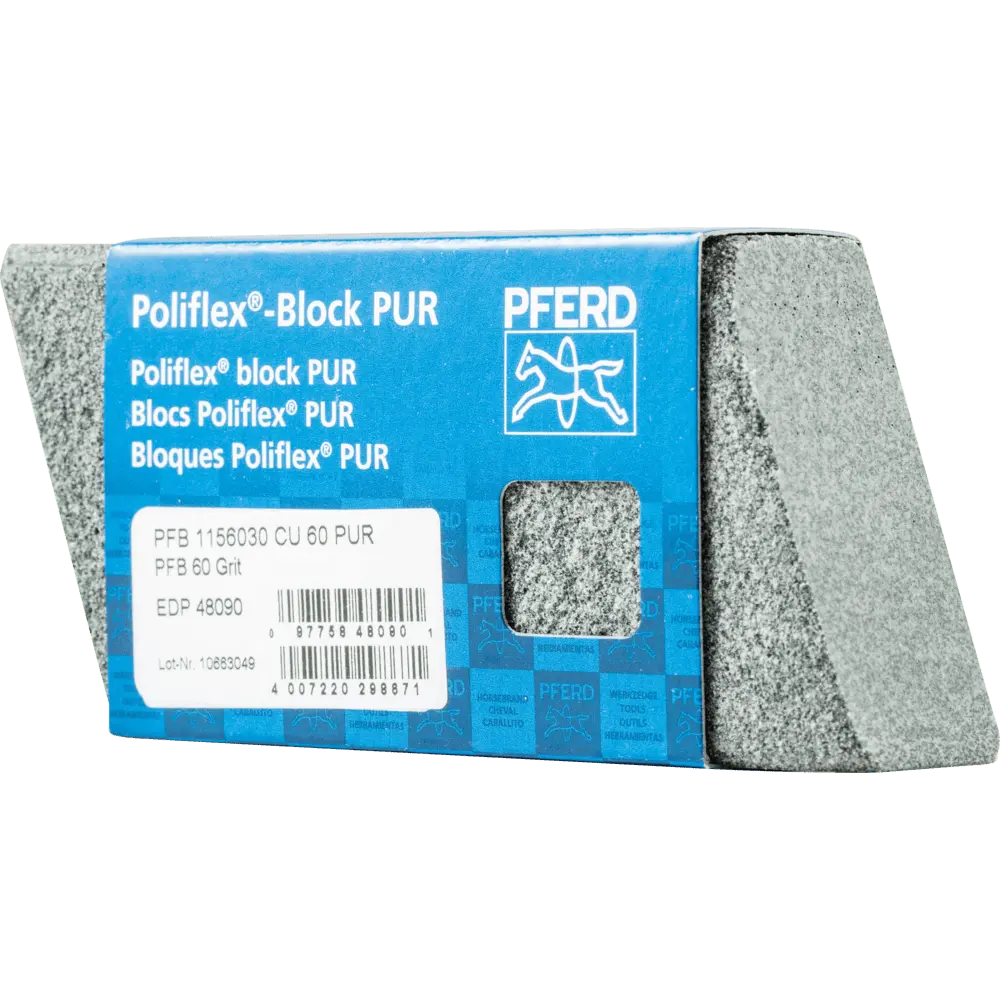 Produktfoto 1 von PFERD TOOLS Poliflex Schleifblock 30x60x115 mm Bindung PUR SIC60 für Feinschliff und Finish, 5 Stk.