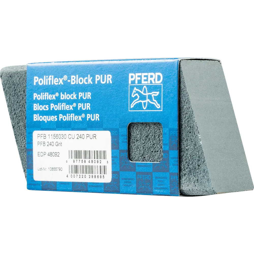 Produktfoto 1 von PFERD TOOLS Poliflex Schleifblock 30x60x115 mm Bindung PUR SIC240 für Feinschliff und Finish, 5 Stk.