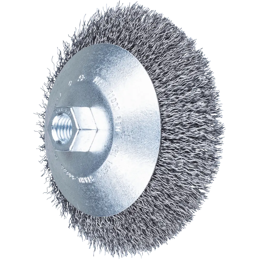 Produktfoto 1 von PFERD TOOLS Kegelbürste ungezopft KBU Ø 125x10mm M14 Stahl-Draht-Ø 0,35 mm Winkelschleifer, 5 Stk.