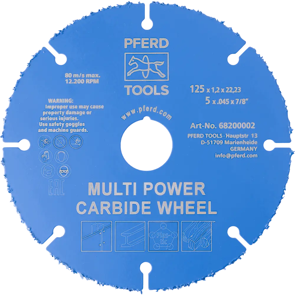 Produktfoto 1 von PFERD TOOLS Multi Power Carbide Trennscheibe DS 125x1,2x22,23 mm zum Trennen verschiedenster Materialien