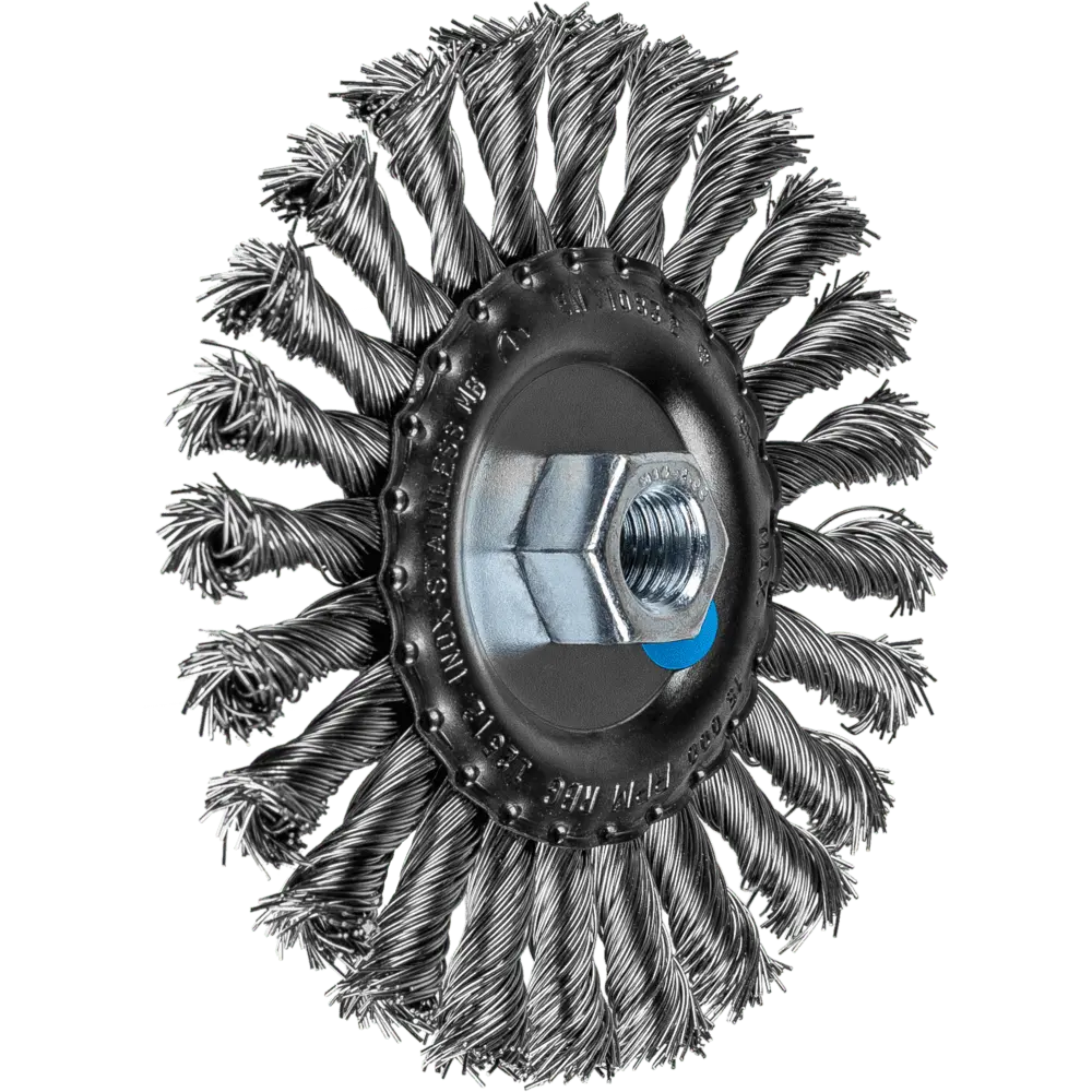 Produktfoto 1 von PFERD TOOLS Rundbürste gezopft RBG Ø 125x12 mm M14 Edelstahl-Draht-Ø 0,50mm Winkelschleifer