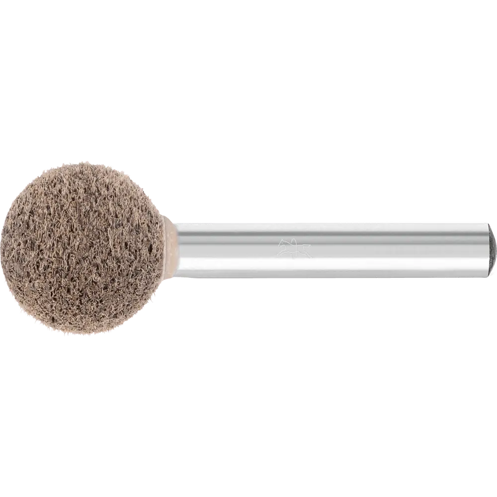Produktfoto 1 von PFERD TOOLS POLINOX verpresster Vlies-Schleifstift Kugelform PNER Ø 20 mm Schaft-Ø 6mm Hart A Grob für Finish, 10 Stk.