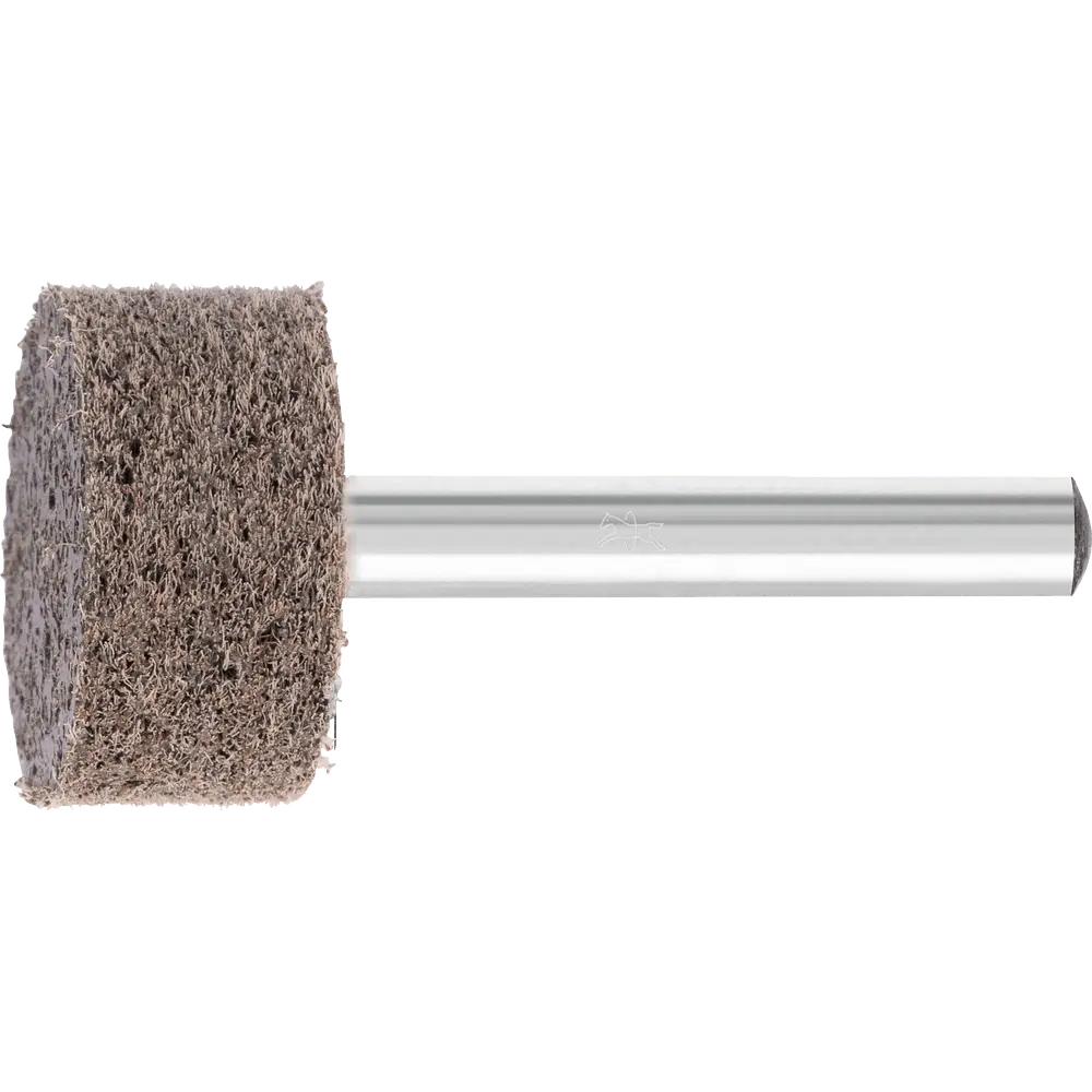 Produktfoto 1 von PFERD TOOLS POLINOX verpresster Vlies-Schleifstift Zylinderform PNER Ø 25x13 mm Schaft-Ø 6mm Hart A Grob für Finish, 10 Stk.