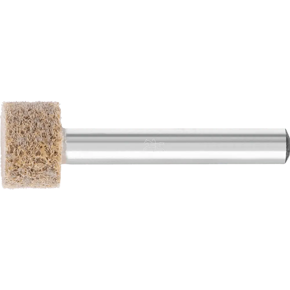 Produktfoto 1 von PFERD TOOLS POLINOX verpresster Vlies-Schleifstift Zylinderform PNER Ø 15x10 mm Schaft-Ø 3mm Hart A Grob für Finish, 10 Stk.
