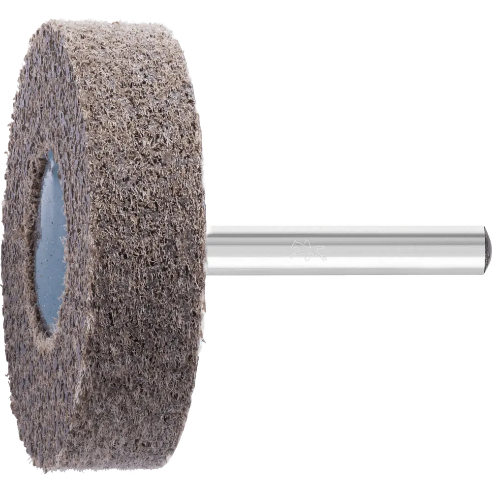 Produktfoto 1 von PFERD TOOLS POLINOX verpresster Vlies-Schleifstift Zylinderform PNER Ø 50x13 mm Schaft-Ø 6mm Hart A Grob für Finish, 5 Stk.