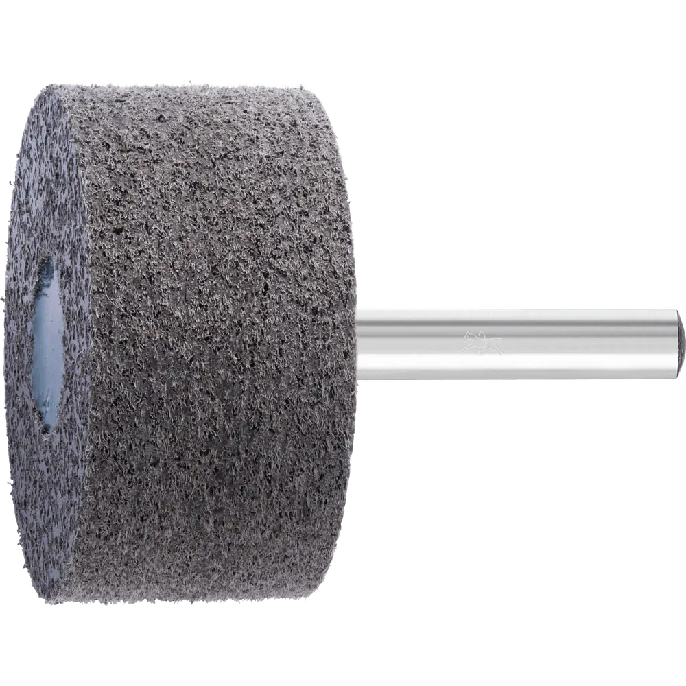 Produktfoto 1 von PFERD TOOLS POLINOX verpresster Vlies-Schleifstift Zylinderform PNER Ø 50x25 mm Schaft-Ø 6mm Mittelhart SIC Fein für Finish, 5 Stk.