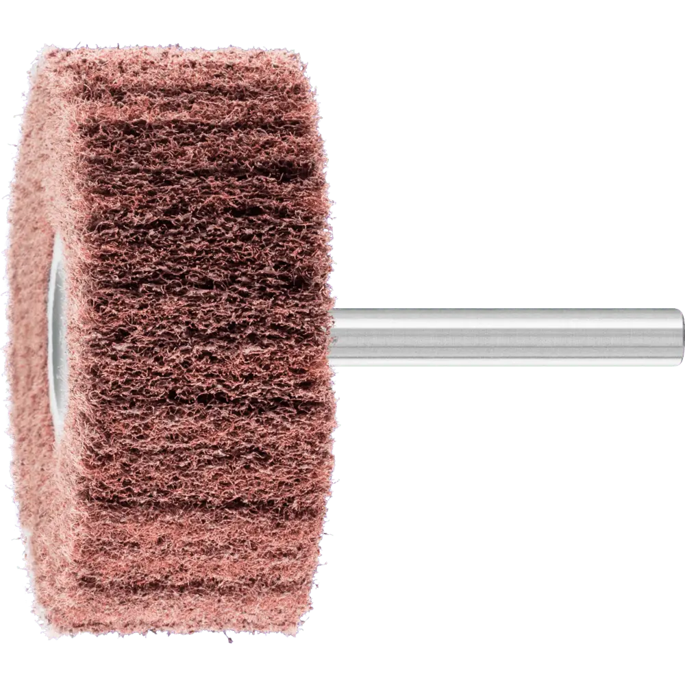Produktfoto 1 von PFERD TOOLS POLINOX Vlies-Schleifstift PNL Ø 60x25 mm Schaft-Ø 6 mm A280 für Feinschliff und Finish, 10 Stk.
