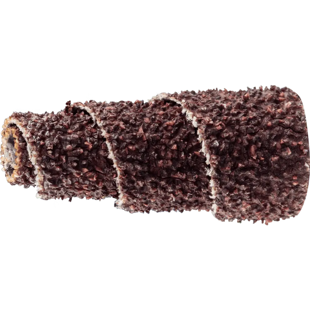 Produktfoto 1 von PFERD TOOLS POLIROLL PRK konische Schleifrollen Ø 12x25 mm Bohrung Ø 3 mm Korund A50, 50 Stk.