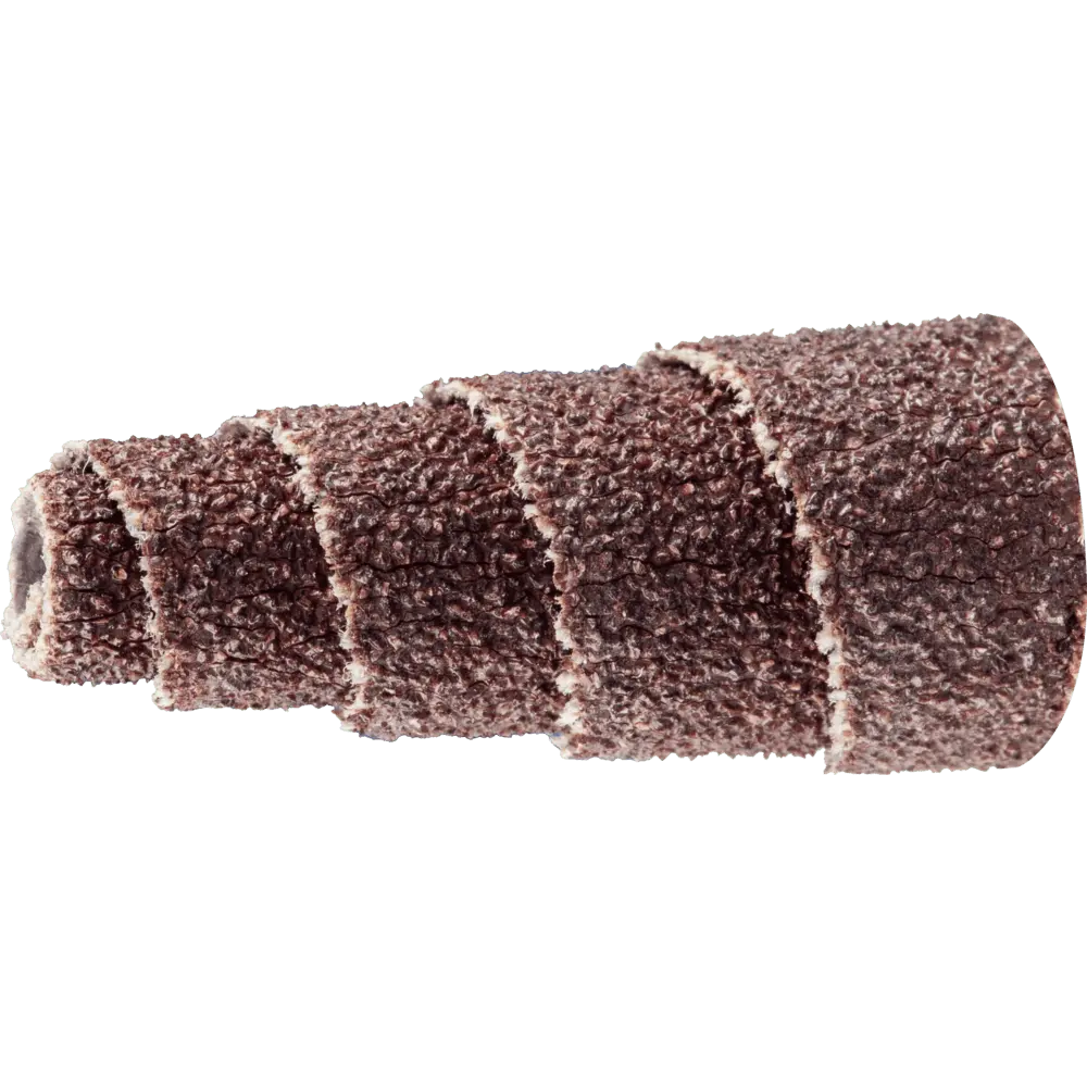 Produktfoto 1 von PFERD TOOLS POLIROLL PRK konische Schleifrollen Ø 12x25 mm Bohrung Ø 3 mm Korund A80, 50 Stk.