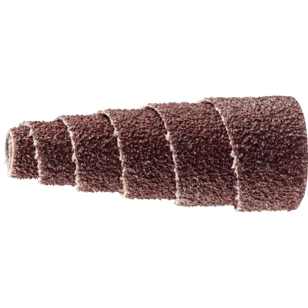 Produktfoto 1 von PFERD TOOLS POLIROLL PRK konische Schleifrollen Ø 15x35 mm Bohrung Ø 3 mm Korund A80, 50 Stk.