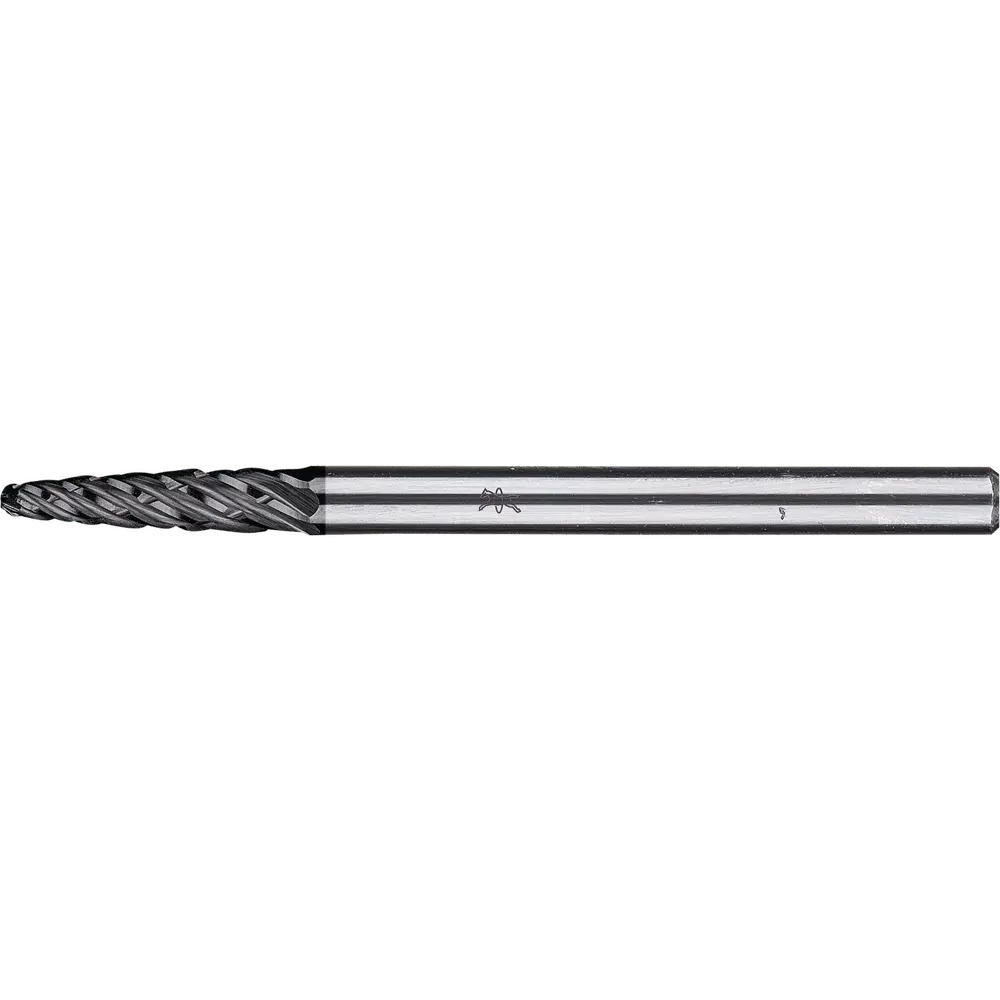 Produktfoto 1 von PFERD TOOLS Hartmetall Hochleistungsfrässtift ALLROUND Rundbogen RBF Ø 06x13mm Schaft-Ø 3mm HICOAT beschichtet für Stahl