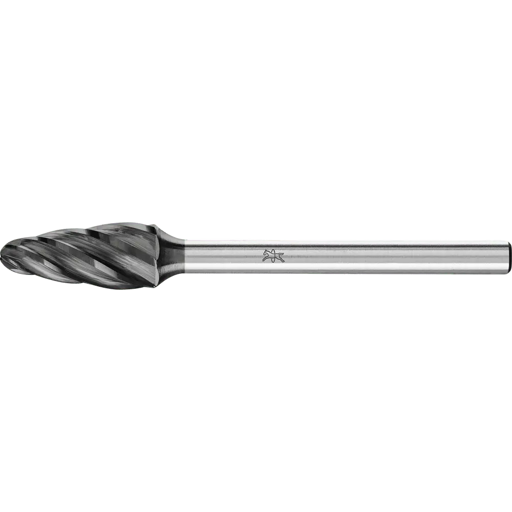 Produktfoto 1 von PFERD TOOLS Hartmetall Hochleistungsfrässtift ALU Rundbogen RBF Ø 06x13mm Schaft-Ø 3mm HICOAT beschichtet für Alu/NE Metalle