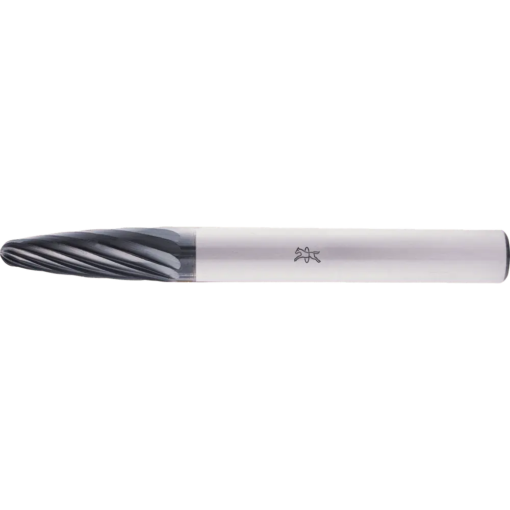Produktfoto 1 von PFERD TOOLS Hartmetall Hochleistungsfrässtift Rundbogen RBF Ø 06x18mm Schaft-Ø 6mm Z3 HICOAT beschichtet universal mittel