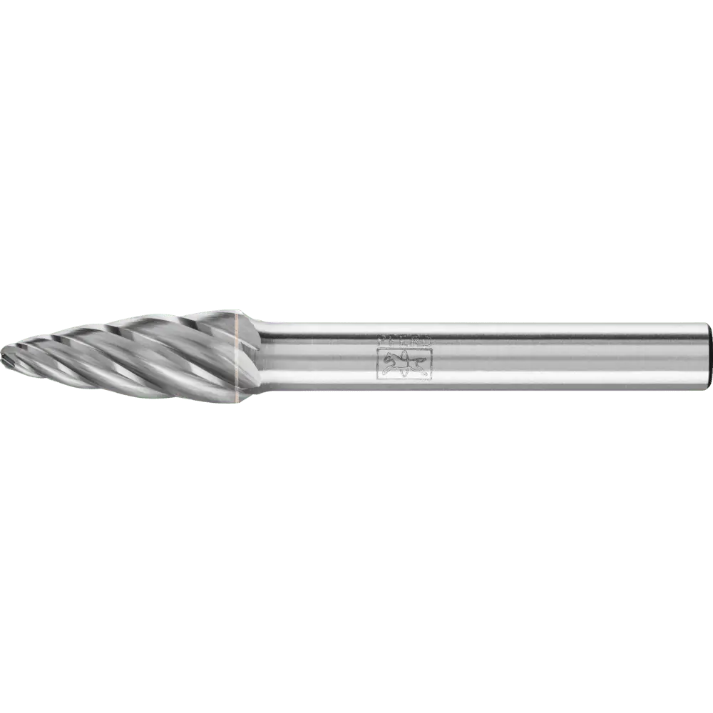 Produktfoto 1 von PFERD TOOLS Hartmetall Hochleistungsfrässtift ALU Rundbogen RBF Ø 12x25mm Schaft-Ø 6mm für Alu/NE Metalle
