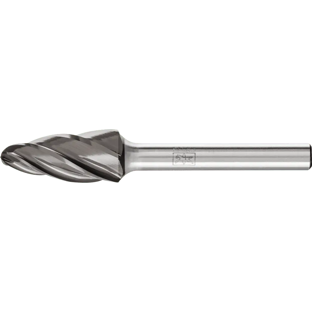 Produktfoto 1 von PFERD TOOLS Hartmetall Hochleistungsfrässtift  ALU Rundbogen RBF Ø 12x25mm Schaft-Ø 6mm für Alu/NE Metalle HICOAT