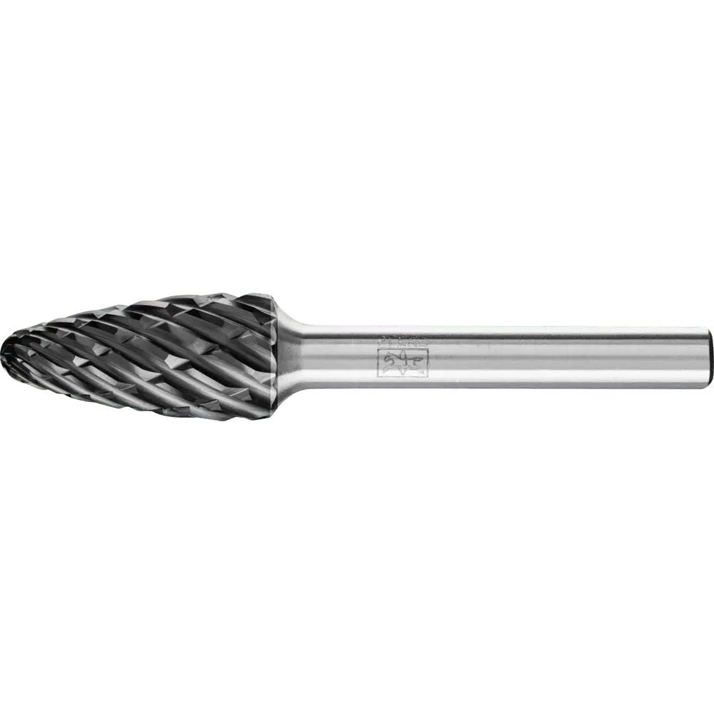 Produktfoto 1 von PFERD TOOLS Hartmetall Hochleistungsfrässtift STEEL Rundbogen RBF Ø 12x25 mm Schaft-Ø 6 mm HICOAT für Stahl