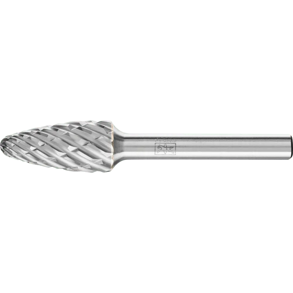 Produktfoto 1 von PFERD TOOLS Hartmetall Hochleistungsfrässtift STEEL Rundbogen RBF Ø 12x25 mm Schaft-Ø 6 mm für Stahl