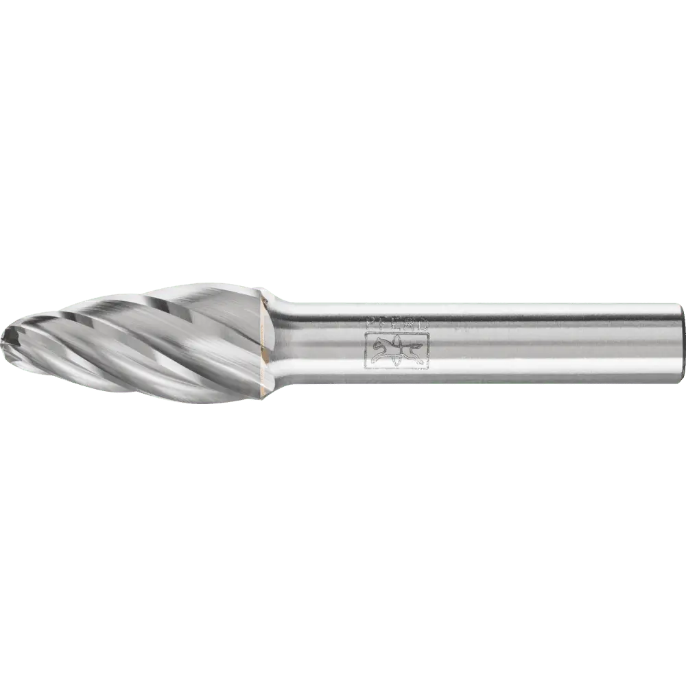 Produktfoto 1 von PFERD TOOLS Hartmetall Hochleistungsfrässtift ALU Rundbogen RBF Ø 12x25mm Schaft-Ø 8mm für Alu/NE Metalle