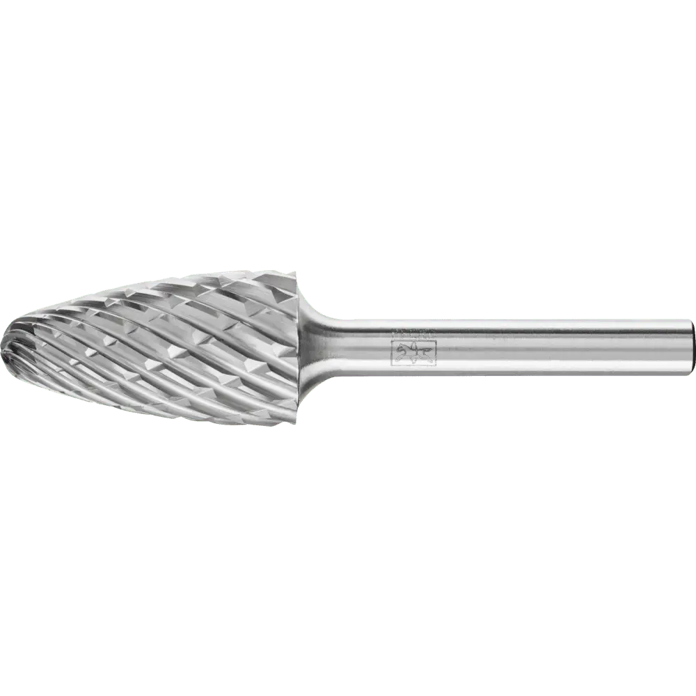 Produktfoto 1 von PFERD TOOLS Hartmetall Hochleistungsfrässtift STEEL Rundbogen RBF Ø 16x30mm Schaft-Ø 6 mm für Stahl