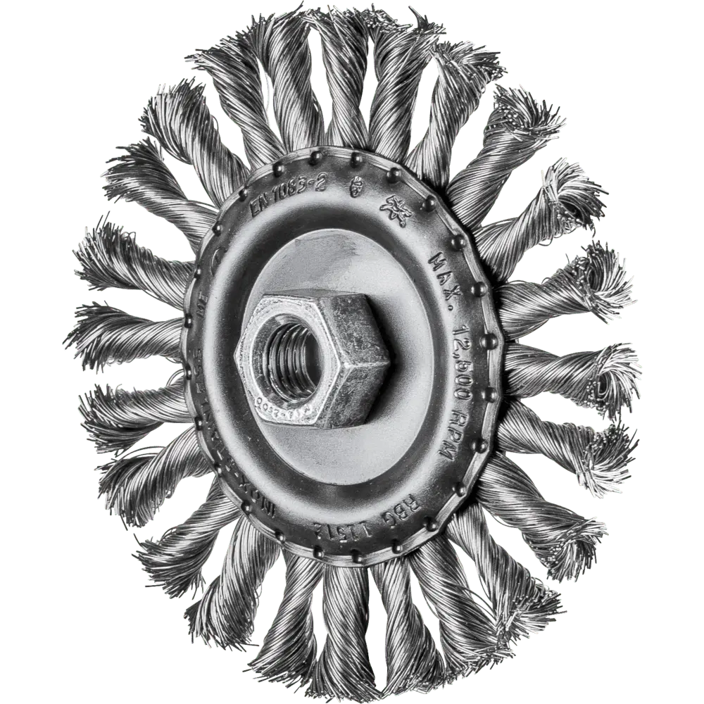 Produktfoto 1 von PFERD TOOLS COMBITWIST Rundbürste gezopft RBG Ø 115x12 mm M14 Edelstahl-Draht-Ø 0,35 mm Winkelschleifer