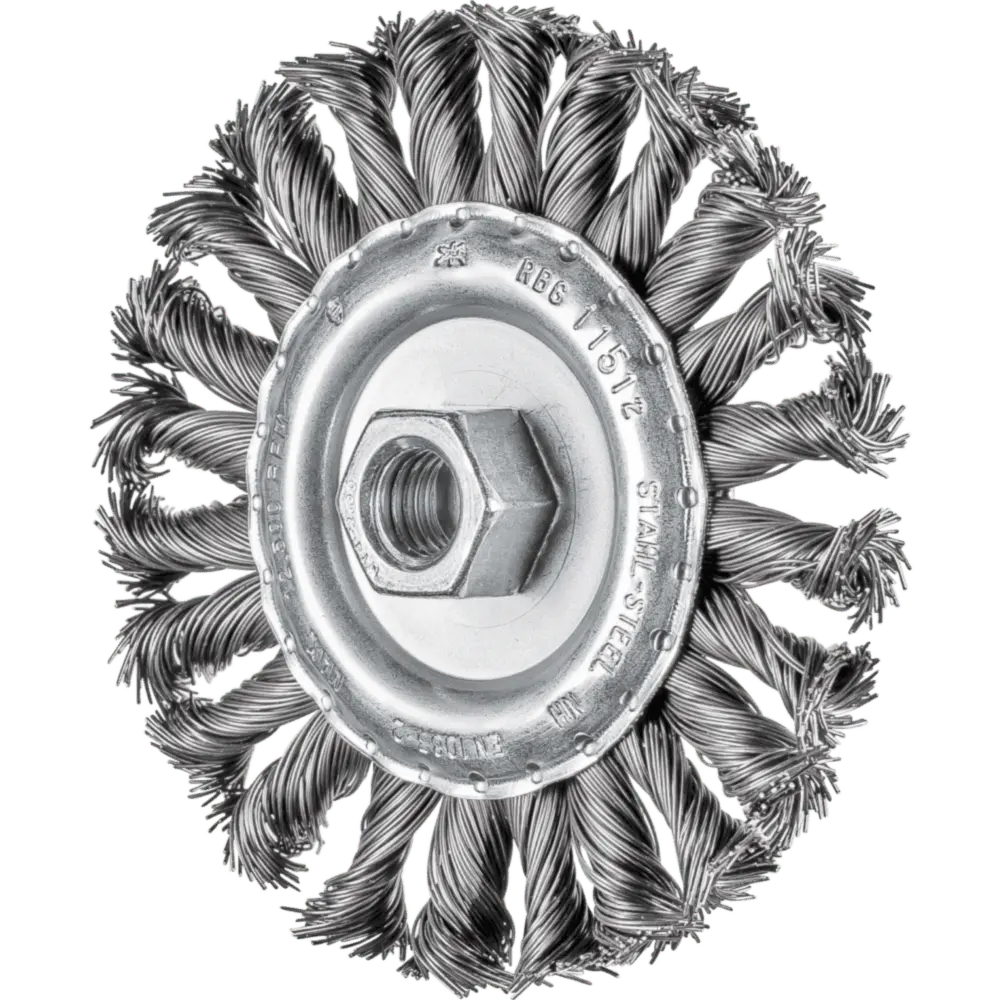 Produktfoto 1 von PFERD TOOLS COMBITWIST Rundbürste gezopft RBG Ø 115x12 mm M14 Stahl-Draht-Ø 0,50mm Winkelschleifer