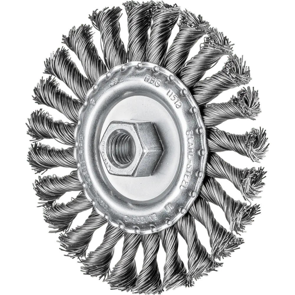 Produktfoto 1 von PFERD TOOLS Rundbürste gezopft RBG Ø 115x12 mm M14 Stahl-Draht-Ø 0,50mm Winkelschleifer