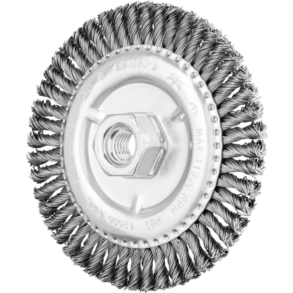 Produktfoto 1 von PFERD TOOLS PIPELINE Bürste gezopft RBG Ø 125x6 mm M14 Stahl-Draht-Ø 0,50mm Winkelschleifer, 10 Stk.