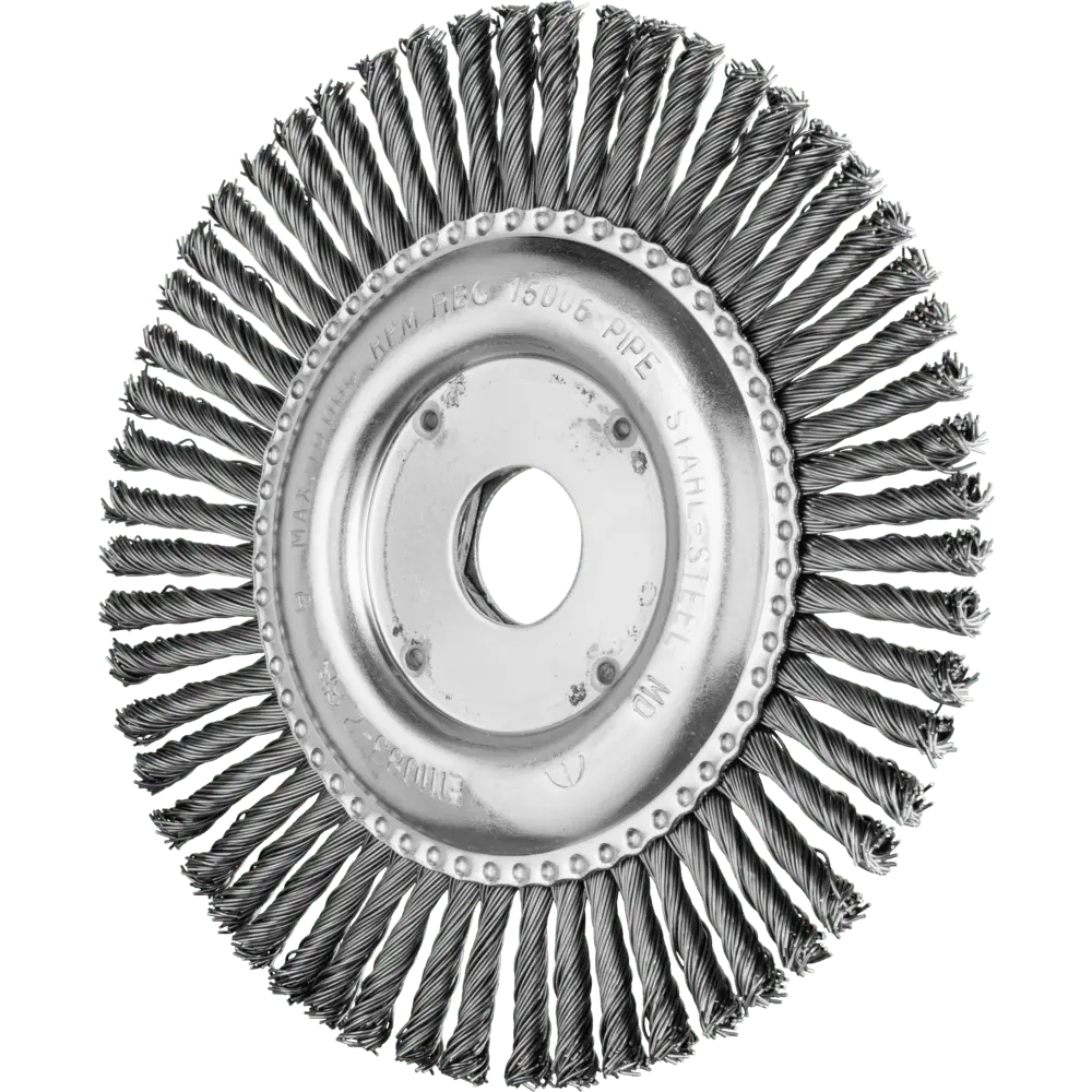 Produktfoto 1 von PFERD TOOLS PIPELINE Bürste gezopft RBG Ø 150x6x22,2 mm Stahl-Draht-Ø 0,50mm Winkelschleifer, 10 Stk.