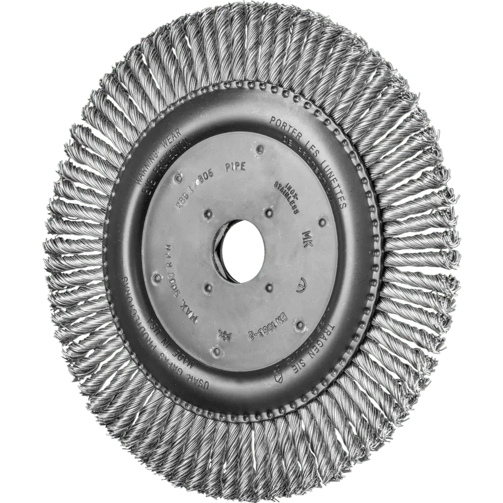 Produktfoto 1 von PFERD TOOLS PIPELINE Bürste gezopft RBG Ø 178x6x22,2 mm Edelstahl-Draht-Ø 0,50mm Winkelschleifer, 10 Stk.