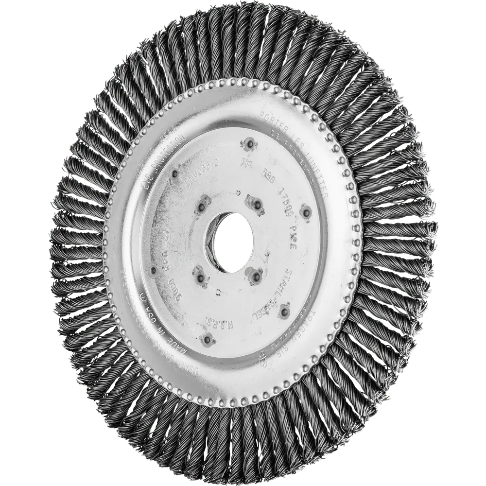 Produktfoto 1 von PFERD TOOLS PIPELINE Bürste gezopft RBG Ø 178x6x22,2 mm Stahl-Draht-Ø 0,50mm 76-Zöpfe Winkelschleifer, 10 Stk.