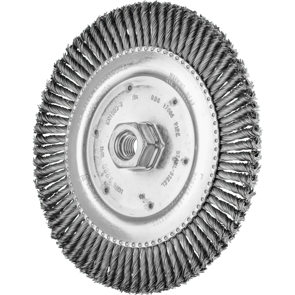 Produktfoto 1 von PFERD TOOLS PIPELINE Bürste gezopft RBG Ø 178x6 mm M14 Stahl-Draht-Ø 0,50mm 76-Zöpfe Winkelschleifer, 10 Stk.