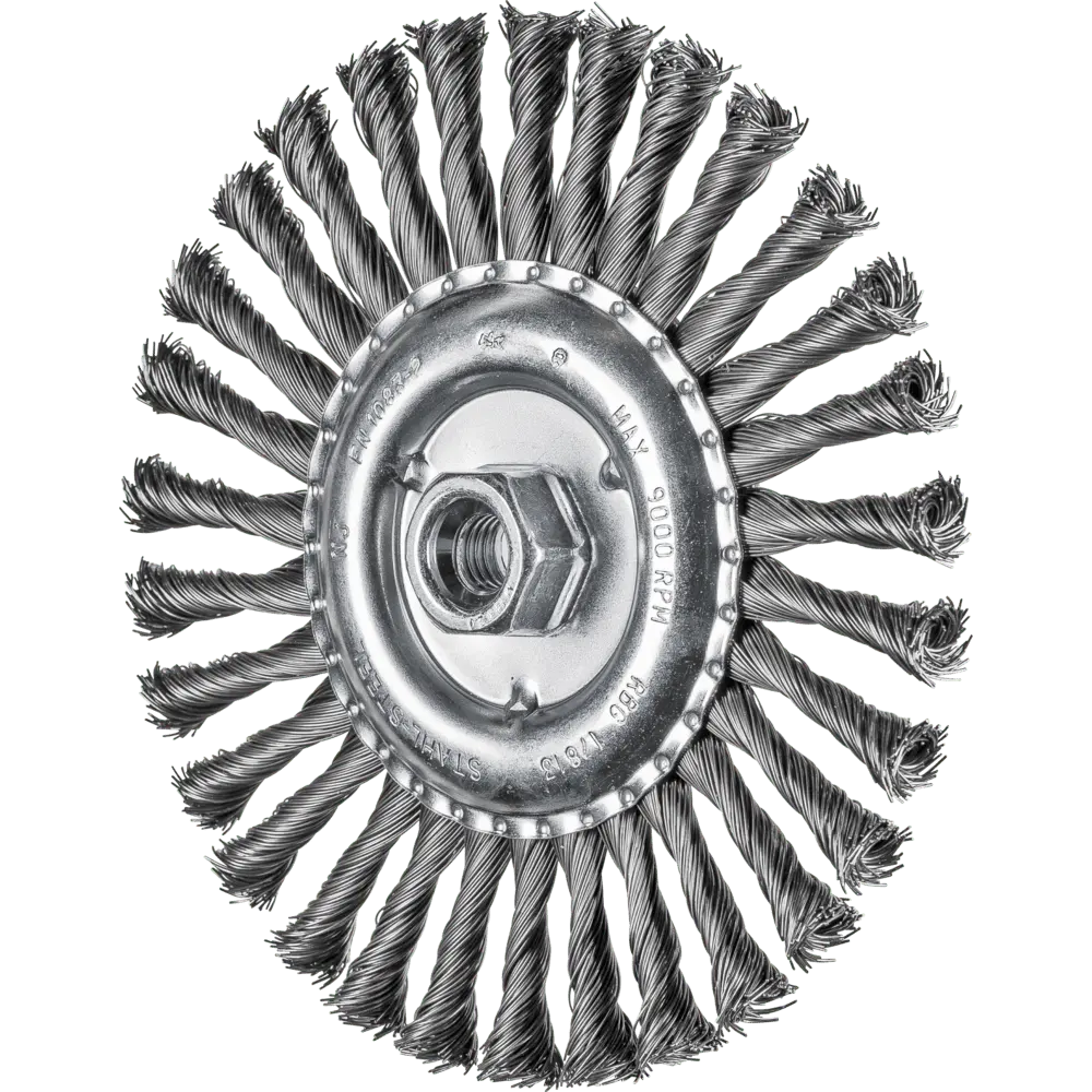 Produktfoto 1 von PFERD TOOLS Rundbürste gezopft RBG Ø 178x13 mm M14 Stahl-Draht-Ø 0,50mm Winkelschleifer
