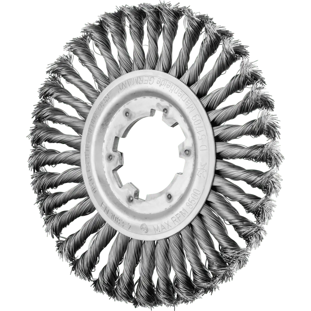 Produktfoto 1 von PFERD TOOLS Rundbürste gezopft RBG Ø 200x16x50,8 mm Bohrung Stahl-Draht-Ø 0,50mm stationär
