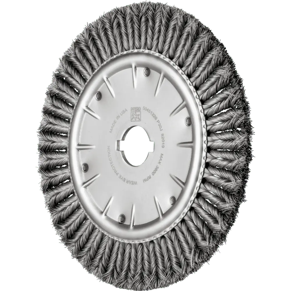 Produktfoto 1 von PFERD TOOLS COMBITWIST Rundbürste gezopft RBG Ø 355x20x50,8 mm Bohrung Stahl-Draht-Ø 0,50mm stationär