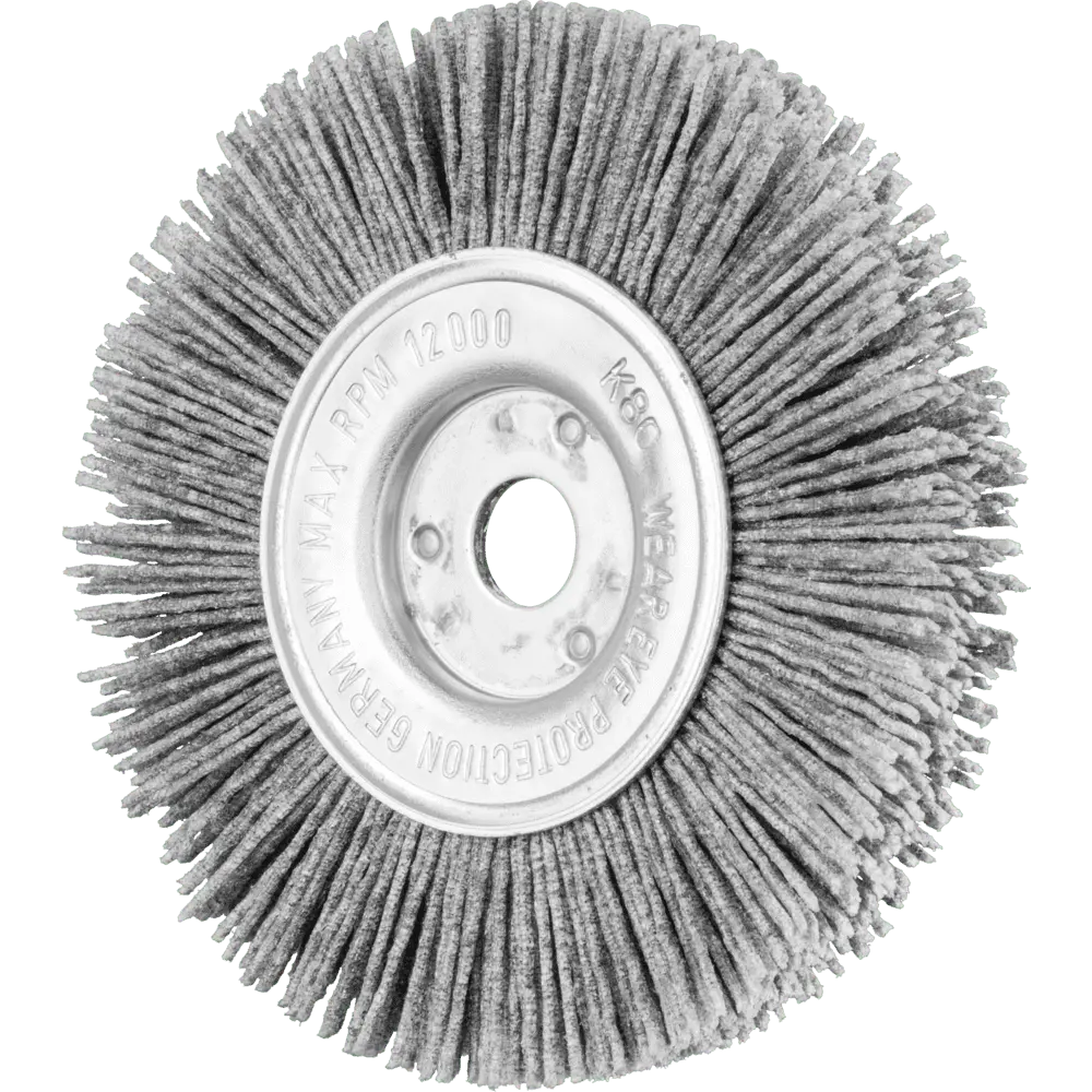 Produktfoto 1 von PFERD TOOLS Rundbürste schmal ungezopft RBU Ø100x12x12 mm Bohrung SiC-Filament-Ø0,90 Korn 80, 2 Stk.