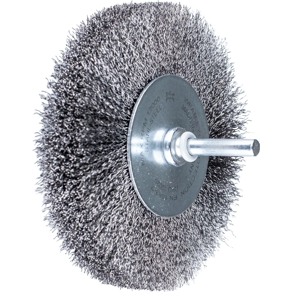Produktfoto 1 von PFERD TOOLS Rundbürste ungezopft RBU Ø100x20mm Schaft-Ø6 mm Stahl-Draht-Ø0,20, 10 Stk.