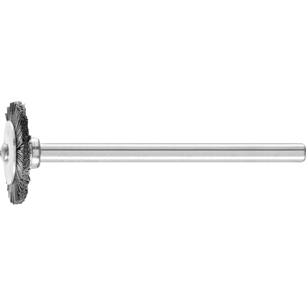Produktfoto 1 von PFERD TOOLS Miniatur- Rundbürste RBU Ø16x2 mm Schaft-Ø3 mm schwarze Schweineborste, 10 Stk.
