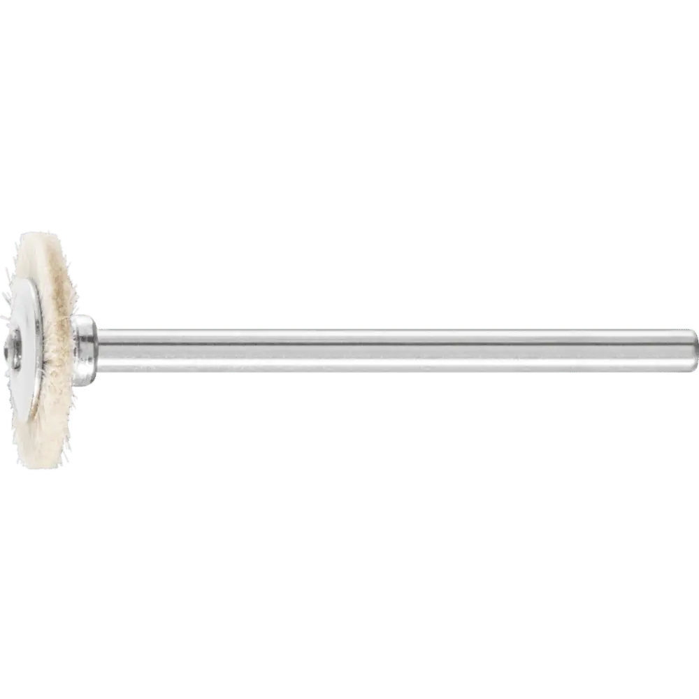Produktfoto 1 von PFERD TOOLS Miniatur- Rundbürste RBU Ø16x2 mm Schaft-Ø3 mm weißes Ziegenhaar, 10 Stk.