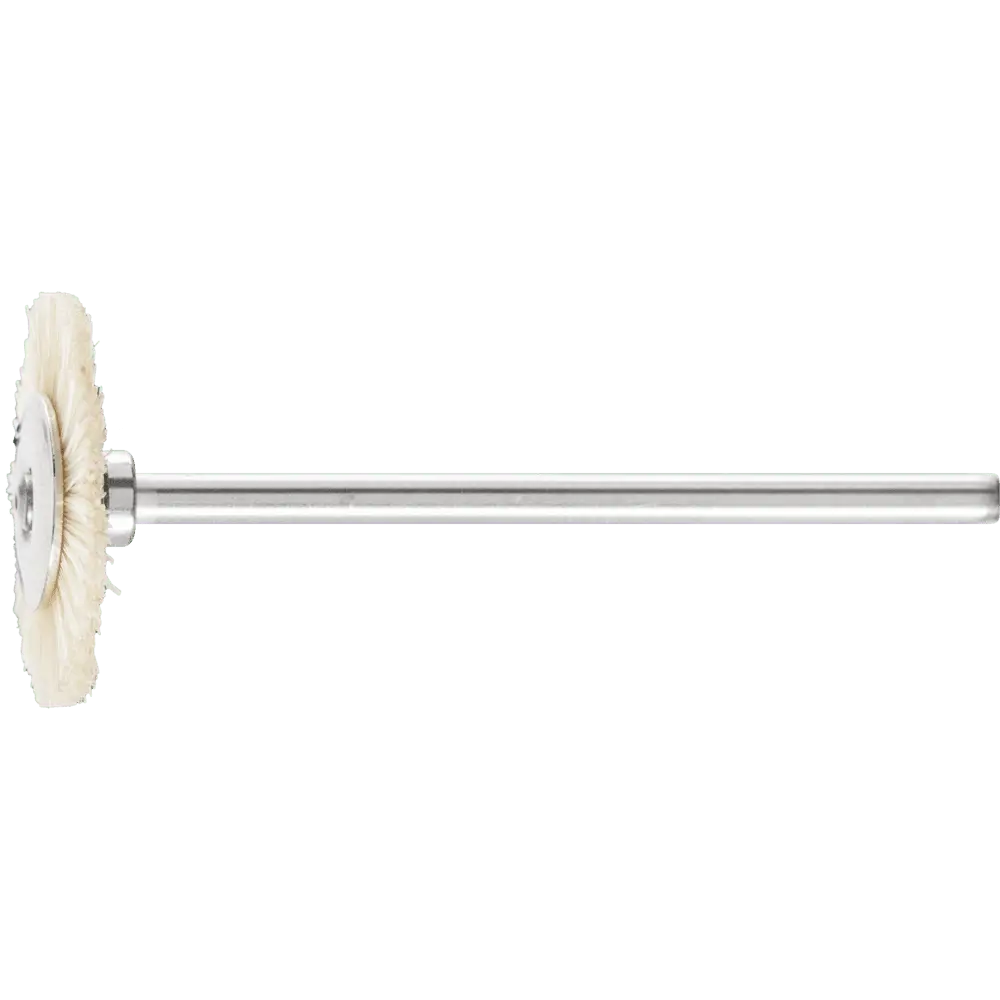 Produktfoto 1 von PFERD TOOLS Miniatur- Rundbürste RBU Ø19x2 mm Schaft-Ø2,34 mm weiße Schweineborste, 10 Stk.