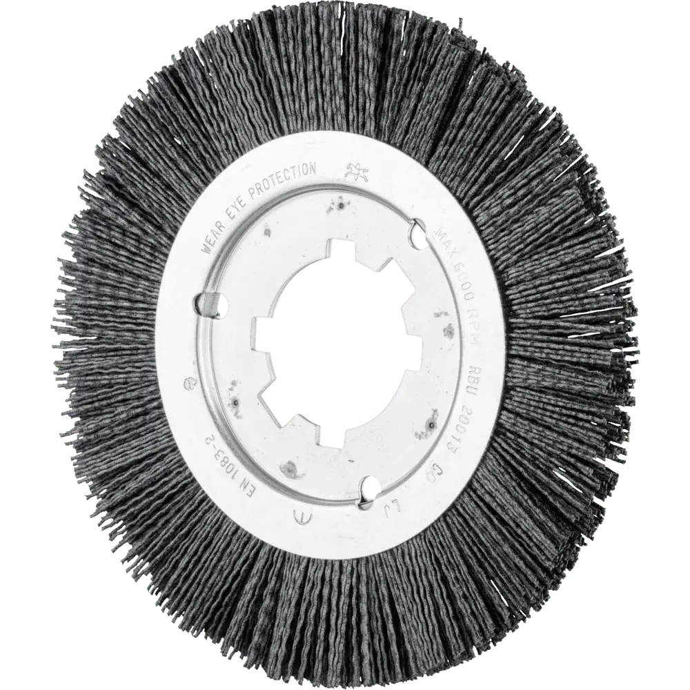Produktfoto 1 von PFERD TOOLS Rundbürste ungezopft RBU Ø 200x13x50,8 mm Bohrung Keramik-Filament-Ø 1,10mm Korn 120 stationär