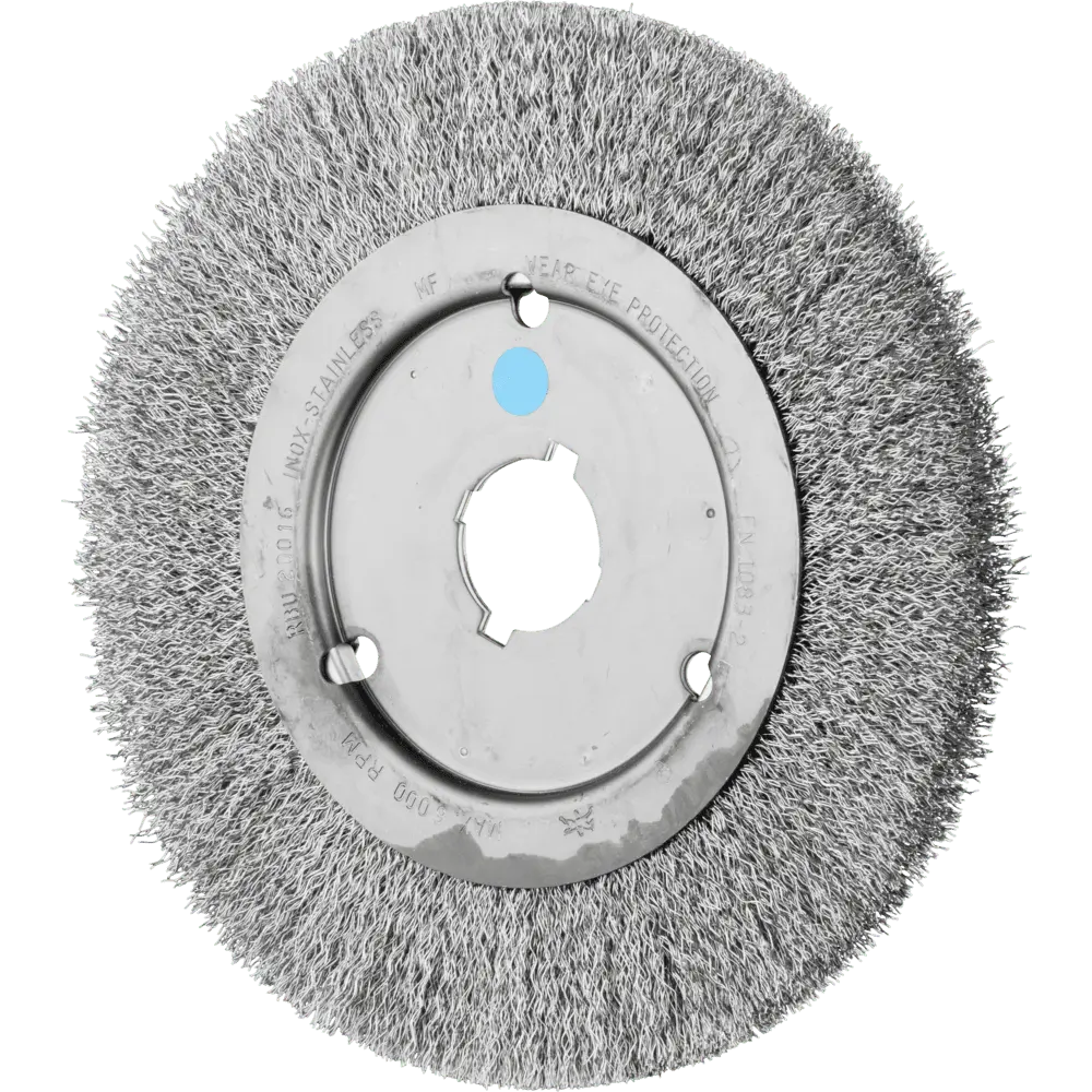Produktfoto 1 von PFERD TOOLS Rundbürste schmal ungezopft RBU Ø200x16xvariable Bohrung Edelstahl-Draht-Ø0,30, 2 Stk.