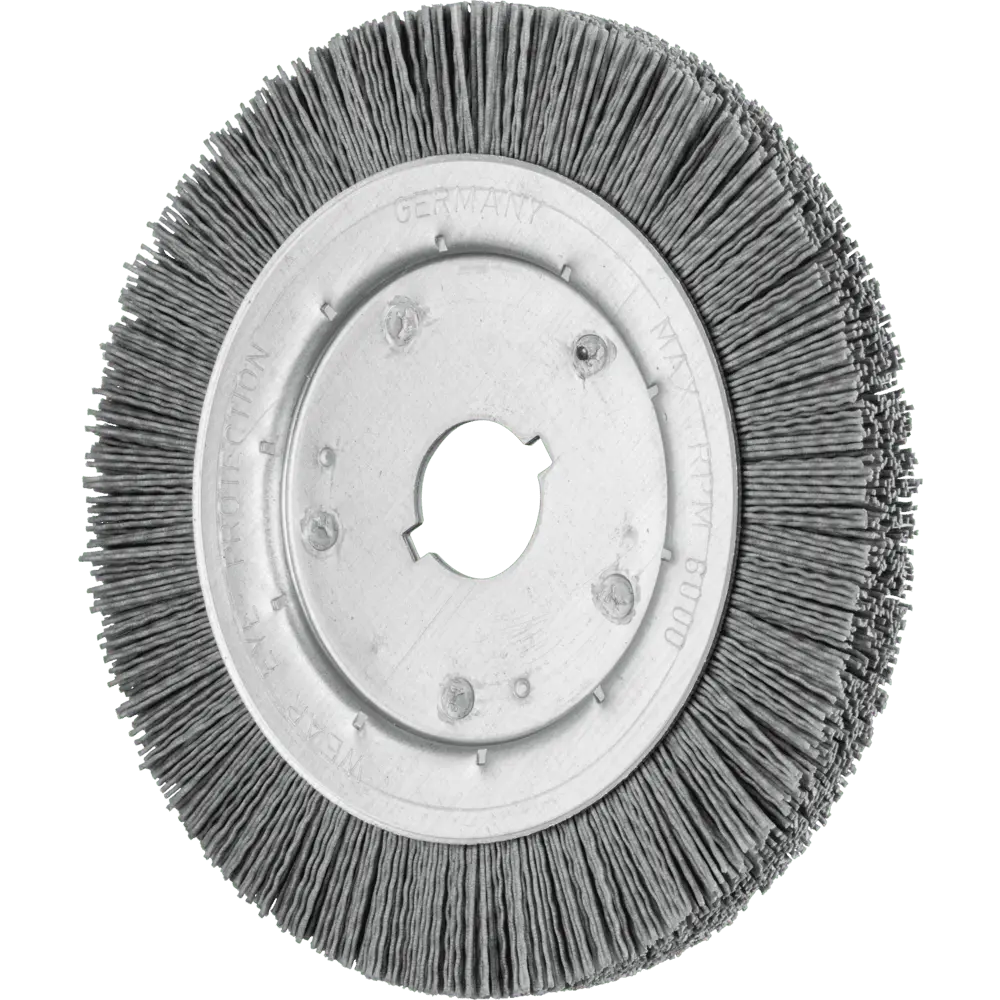 Produktfoto 1 von PFERD TOOLS Rundbürste schmal ungezopft RBU Ø200x16xvariable Bohrung SiC-Filament-Ø0,90 Korn 180, 2 Stk.
