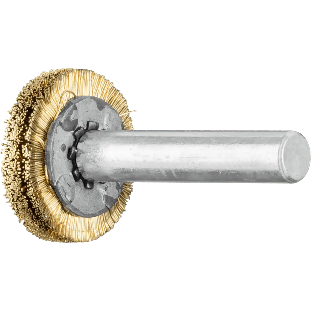 Produktfoto 1 von PFERD TOOLS Rundbürste ungezopft RBU Ø20x4 mm Schaft-Ø6 mm Messing-Draht-Ø0,20, 10 Stk.