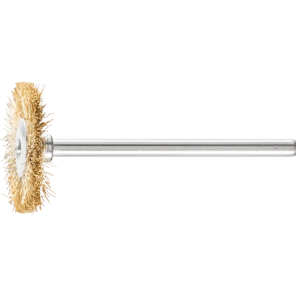 PFERD TOOLS Miniatur- Rundbürste RBU Ø22x2 mm Schaft-Ø3 mm Messing-Draht-Ø0,10, 10 Stk.