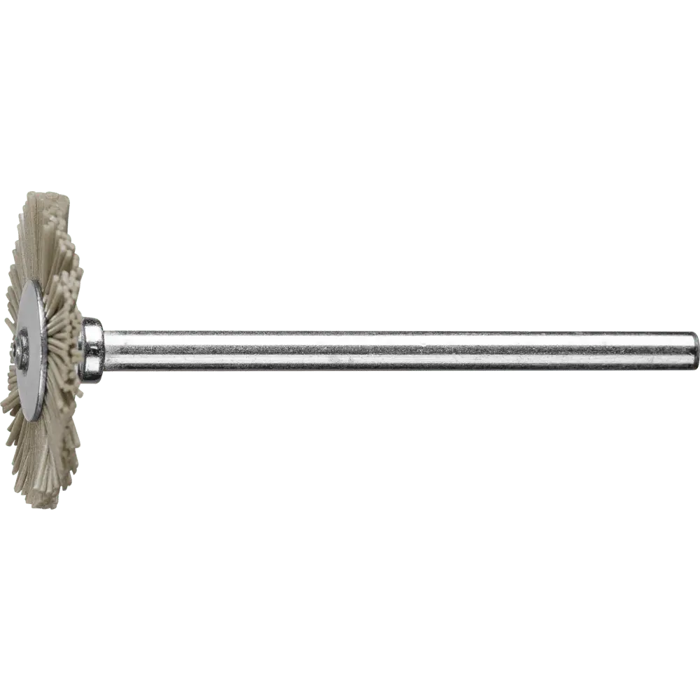 Produktfoto 1 von PFERD TOOLS Miniatur- Rundbürste RBU Ø22x2 mm Schaft-Ø3 mm DIAMANT-Filament-Ø0,40 Korn 400, 10 Stk.