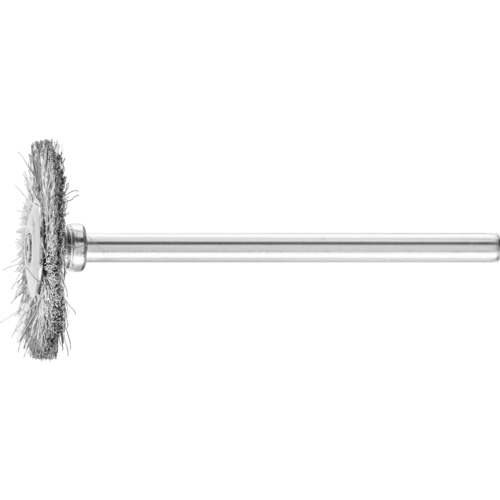 Produktfoto 1 von PFERD TOOLS Miniatur- Rundbürste RBU Ø22x2 mm Schaft-Ø3 mm Stahl-Draht-Ø0,10, 10 Stk.