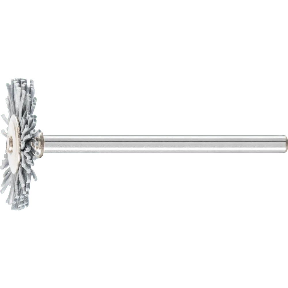 Produktfoto 1 von PFERD TOOLS Miniatur- Rundbürste RBU Ø 22x2 mm Schaft-Ø 3 mm SiC-Filament-Ø 0,55 mm Korn 320, 10 Stk.
