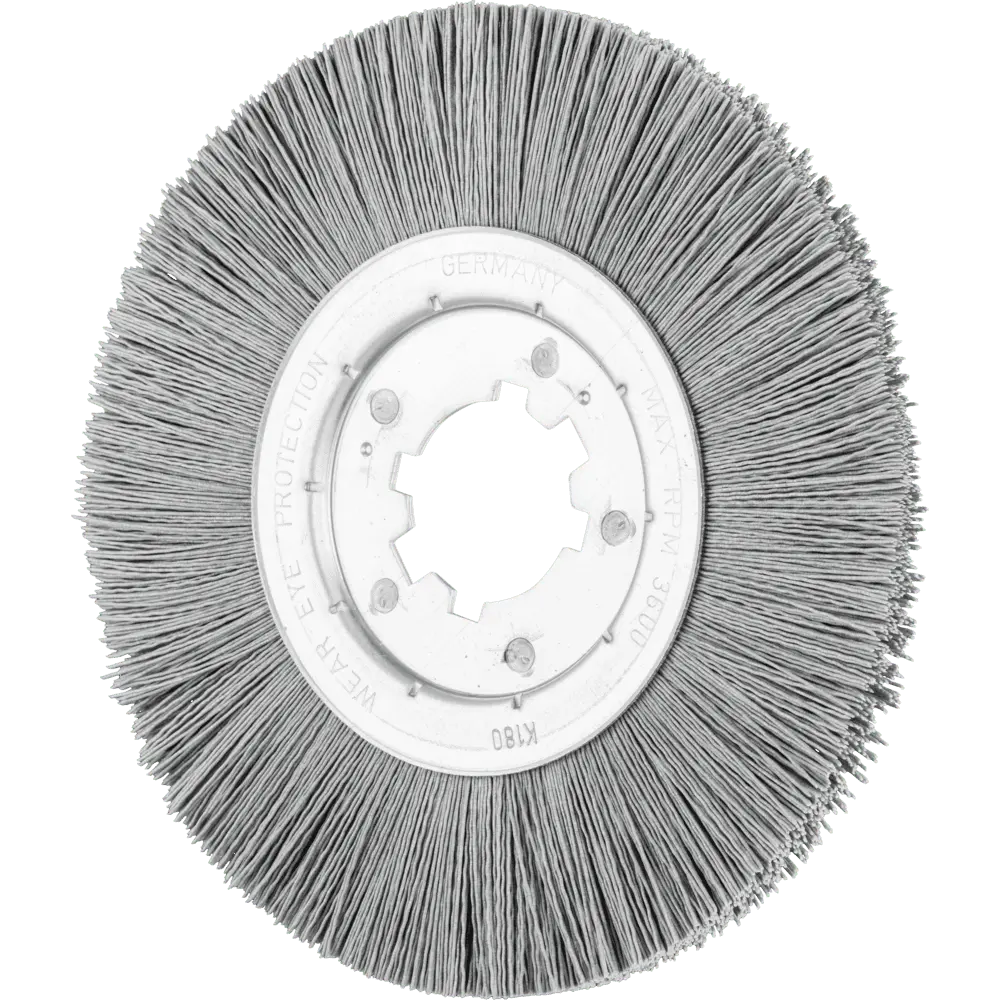 Produktfoto 1 von PFERD TOOLS Rundbürste ungezopft RBU Ø250x15x50,8 mm Bohrung SiC-Filament-Ø0,90 Korn 180 stationär